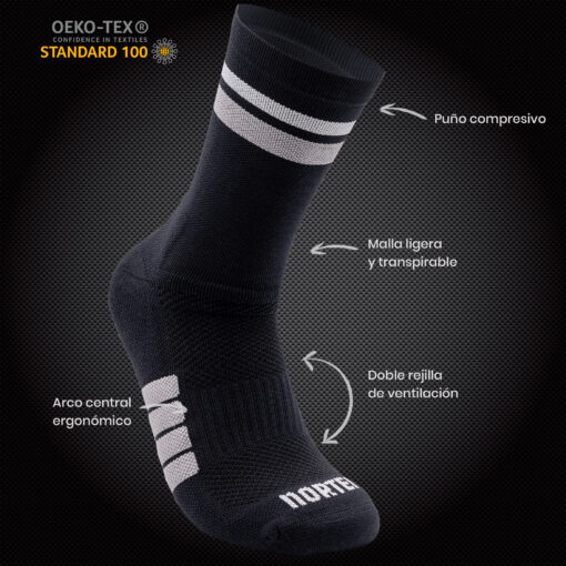 Calcetines Running - DUO Black - Imagen 2