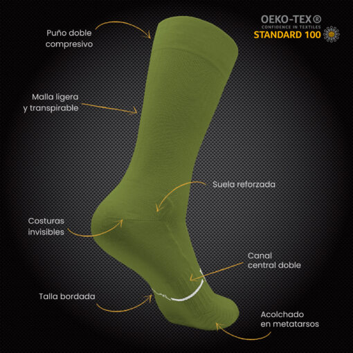 Calcetines Ciclismo y Running - TEMPO Forest - Imagen 2
