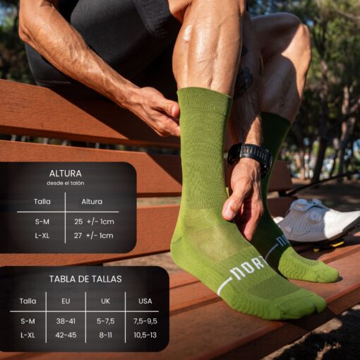 Calcetines Ciclismo y Running - TEMPO Forest - Imagen 3