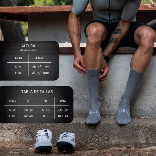 Calcetines Ciclismo y Running - TEMPO Gray - Imagen 3