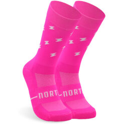 Alternative view of Calcetines Ciclismo y Running - THUNDER Pink