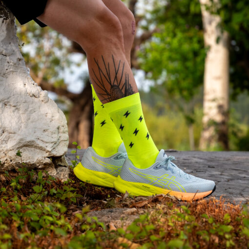 Calcetines Ciclismo y Running - THUNDER Neon - Imagen 6