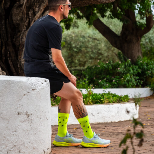 Calcetines Ciclismo y Running - THUNDER Neon - Imagen 7