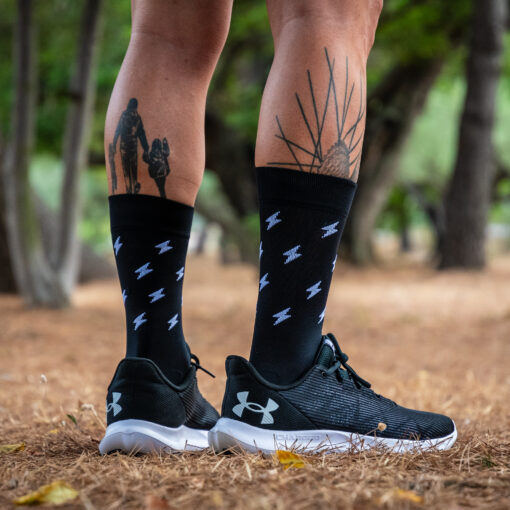 Calcetines Ciclismo y Running - THUNDER Black - Imagen 5