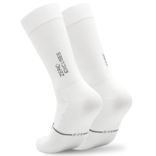 Calcetines Ciclismo y Running - ZERO EXCUSES White