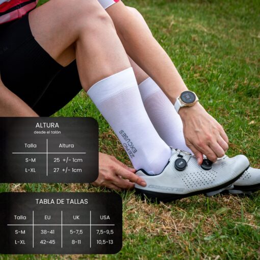 Calcetines Ciclismo y Running - ZERO EXCUSES White - Imagen 4